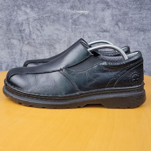 Dr Martens Tevin Shoes Men's Size 9 M Black Leather Air Cushion Elastic Slip-On - Picture 5 of 16